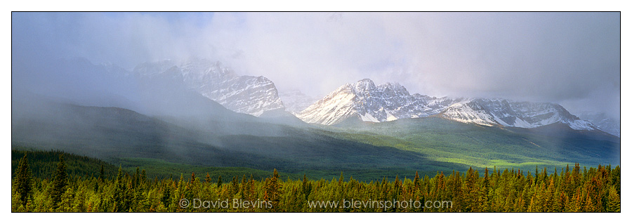 Break in a snow storm over Vermillion Pass